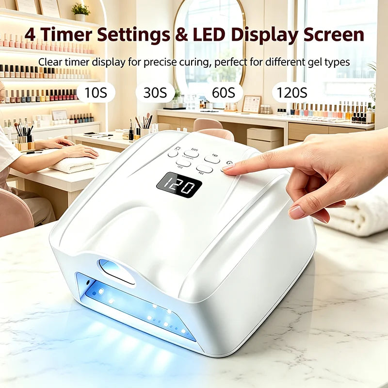 Dual Use Nail Lamp Cordless Manicure Dryer Wireless UV Light 78LEDs Fast Nail Gel Curing Smart Auto Sensor With Single Thumb Nai