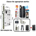 5050 5072 5572 4585 6085 Mortise Tuya WiFi Video Intercom 3D Face Recognition Smart Lock Biometric Camera Auto Keyless Lock