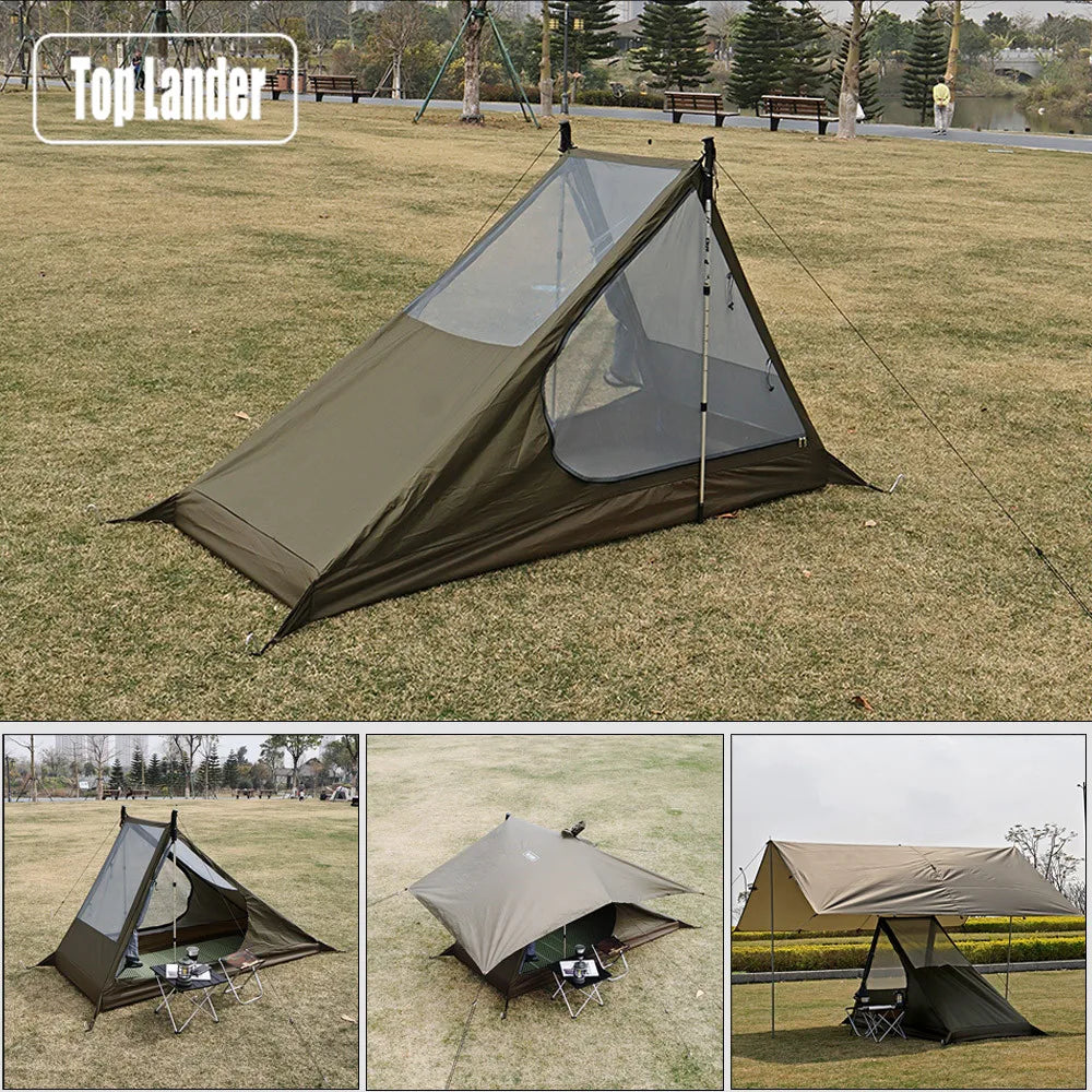 Airy 1 Mesh Tent Trekking Pole Tent Lightweight Solo Tent Camping Tarp Tent Hiking backpacking Single One Person Tent Shelter