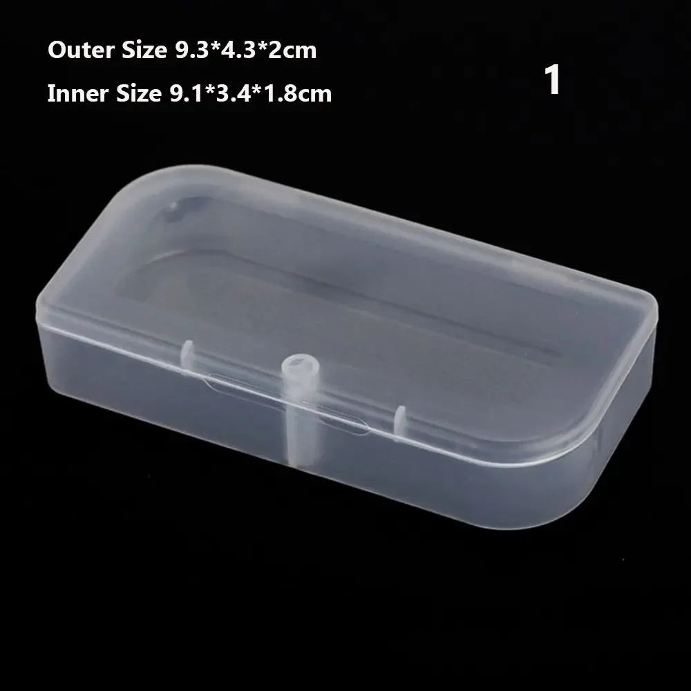 Mini Plastic Box Rectangular Translucent Packing Box Dustproof Durable Strong Jewelry Button Sundries Storage Case Container
