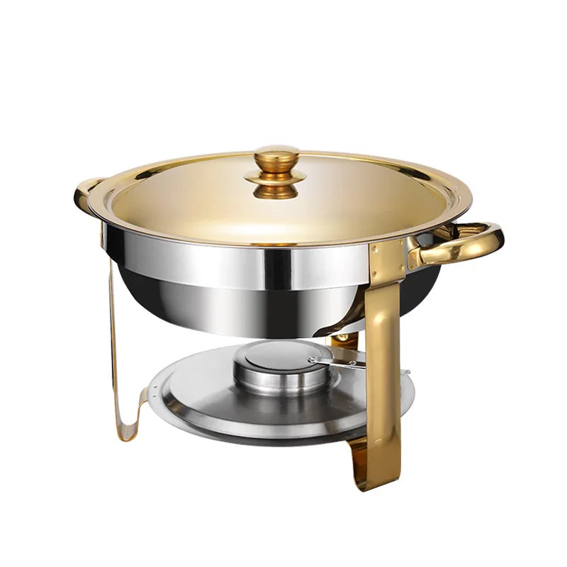 CLL Stainless Steel Buffet Stove Food Heating Vessel Restaurant Folding Dining Stove Buffet Stove
