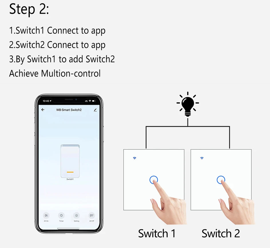 3way Wifi Switch 1/2/3gang Touch Light Switches With Tempered Glass Support Tuya Smart Life APP Voice Control For Stairs Bedroom