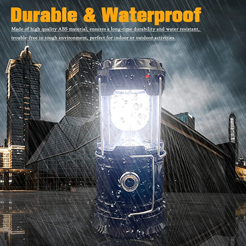 RTS Portable Multifunctional Waterproof Camping Lamp Usb Rechargeable Led Camping Lights Solar Camping Lantern