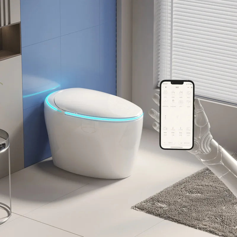 Fully automatic smart toilet integrated with built-in foam shield siphon type no water pressure limit toilet