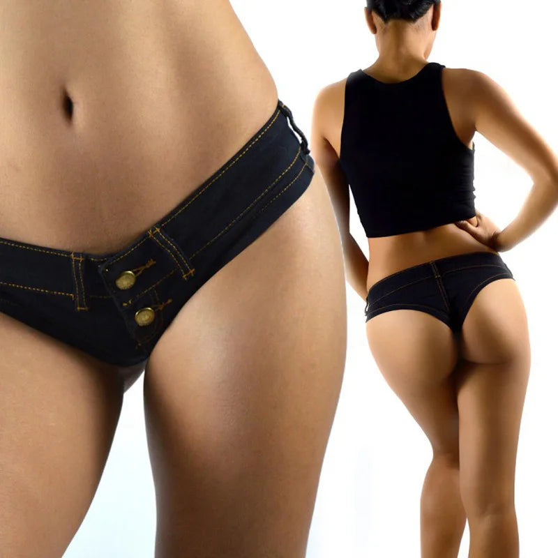 Sexy Low Waist Mini Denim Shorts Women Summer Beach Short Pants Jeans Woman Fashion Womens Club Party Jean Micro Shorts LTMW