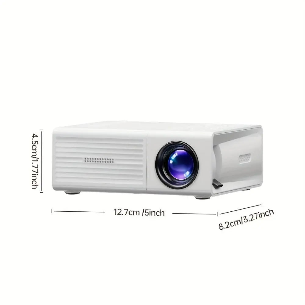 1080P Resolution Mini Projector Built-in Speaker Remote Control Portable Projector Halloween Gifts LCD Technology