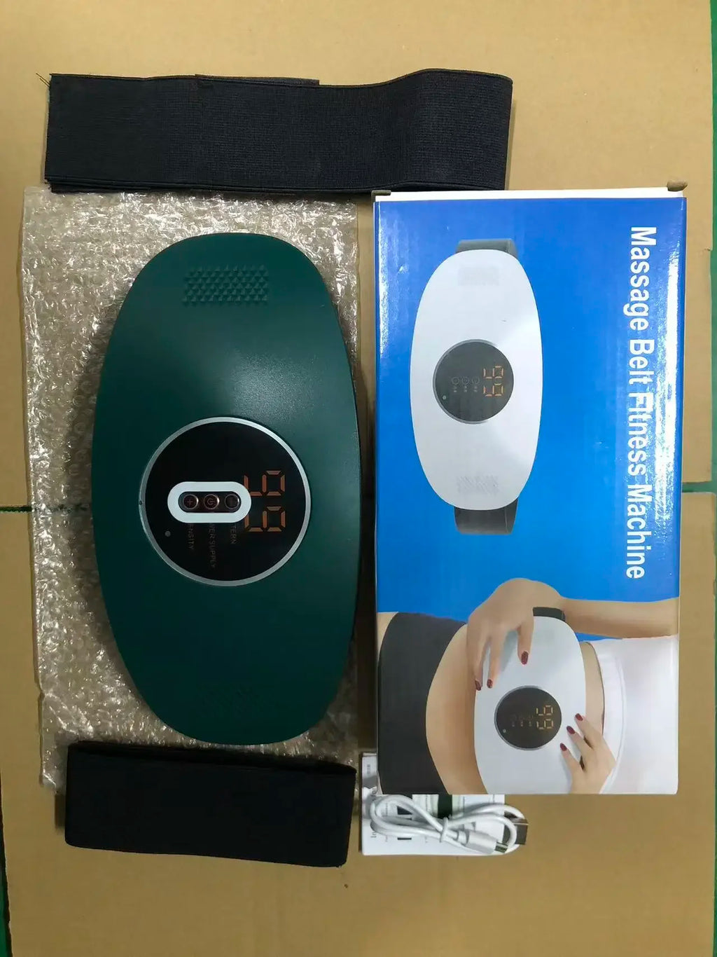 Rechargeable Waist Belt EMS Slimming Massager Fat Burning Body Shaper Vibration Belt for Weight Loss Constipation Relief
