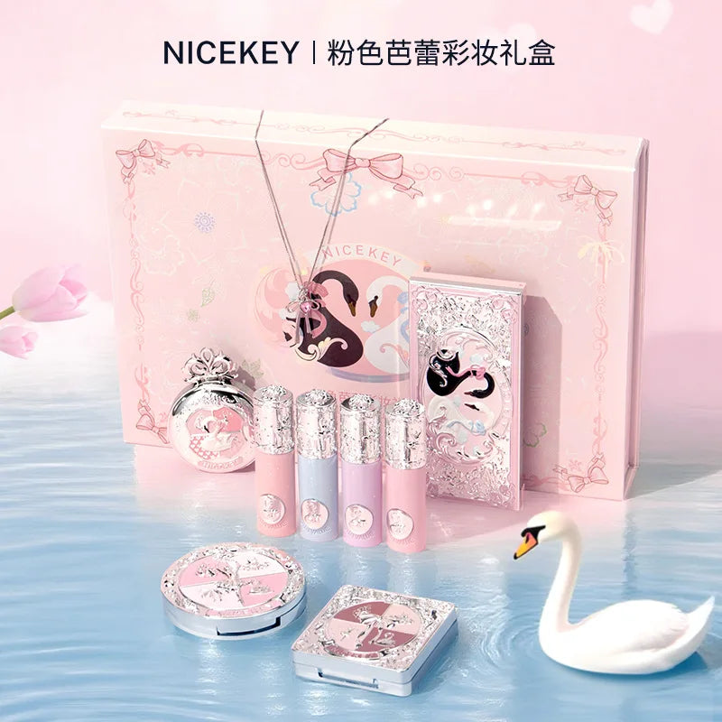 Cosmetic Sets Ballet Makeup Gift Box Cheek Blush Red Lip Glaze Eye Shadow Professional Concealer Bronzer All In One Girl Gift