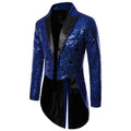 Fashion Men Luxurious Sequin Suit Jacket Black / Red / Silver Male Business Wedding Party Double Breasted Tuxedo Dress Blazer