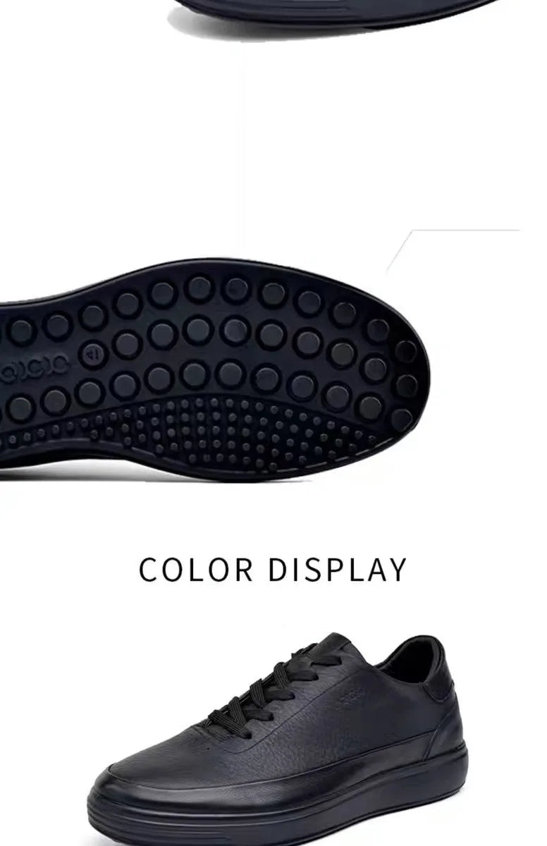 Fashion Men Shoes Genuine Leather Shoes Casual Lace-up Shoes Breathable Fashion Sneakers New
