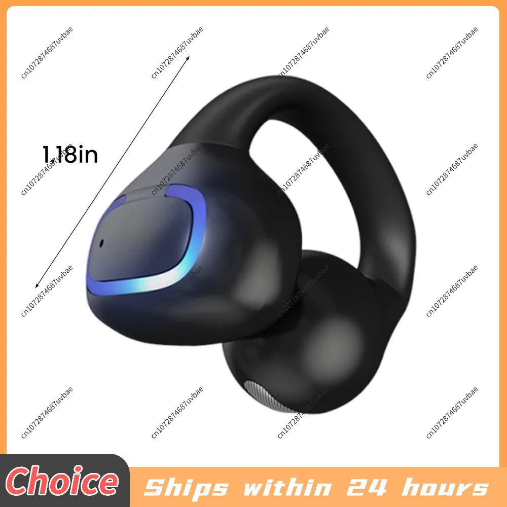 Bluetooth 5.4 Earphone Ear Clip Headphones Multi-Purpose BT Sports Headphones Waterproof Sports Stereo Earbuds Earring Ear Hook