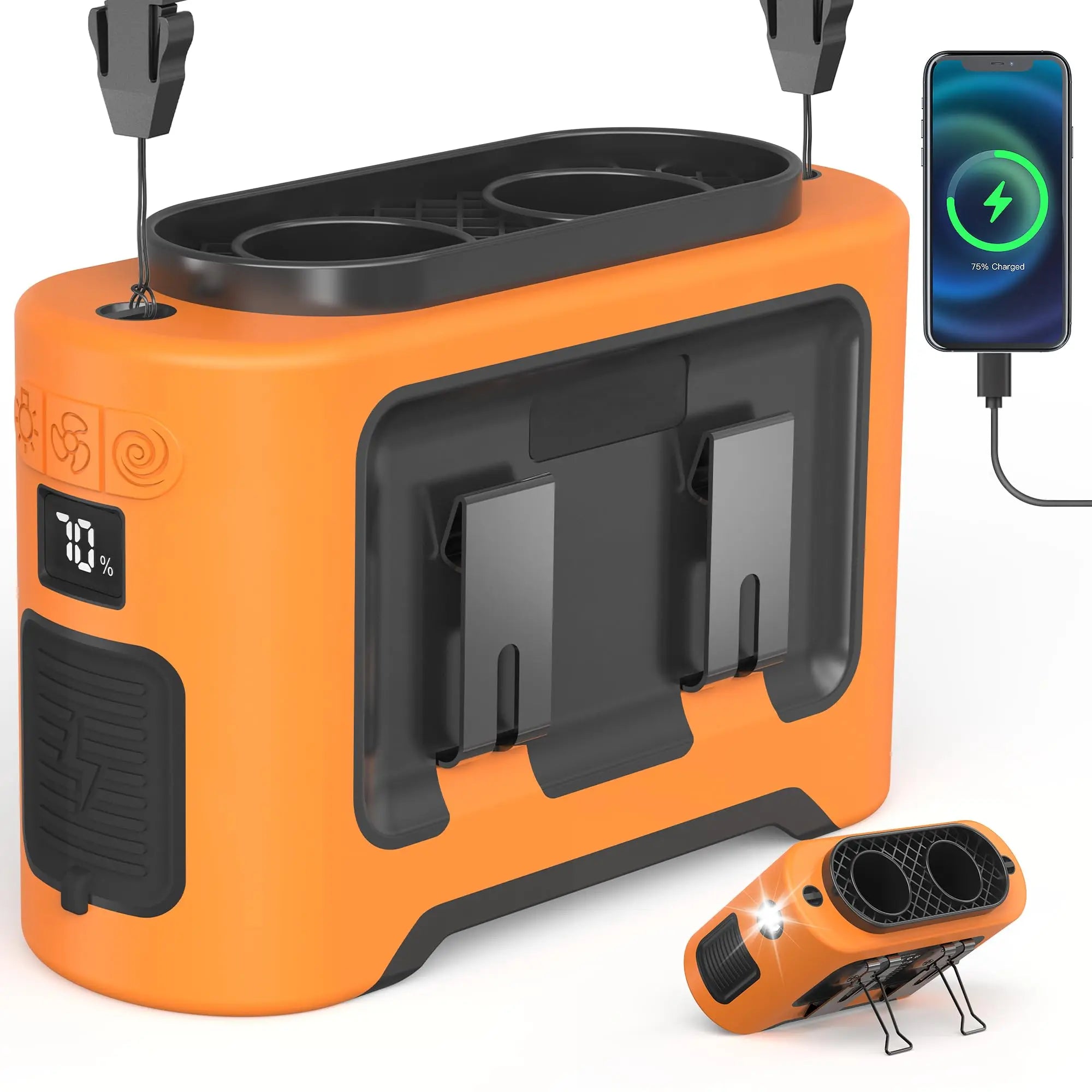 2026 New Upgrade 20000mAh Portable Waist Fan, Personal Fan Clip On With Rechargeable Battery Operated, 40H Cooling,10 Speeds,