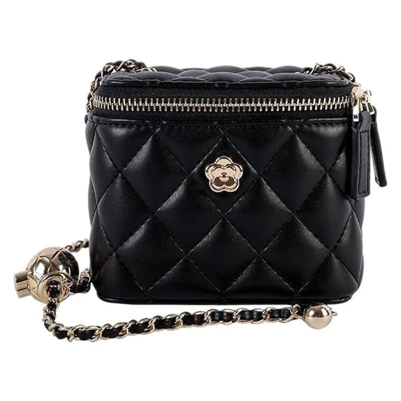 2026 New Secret Garden Camellia Pattern Quilted Chain Box Bag Mini Ladies Single Shoulder Crossbody Bag