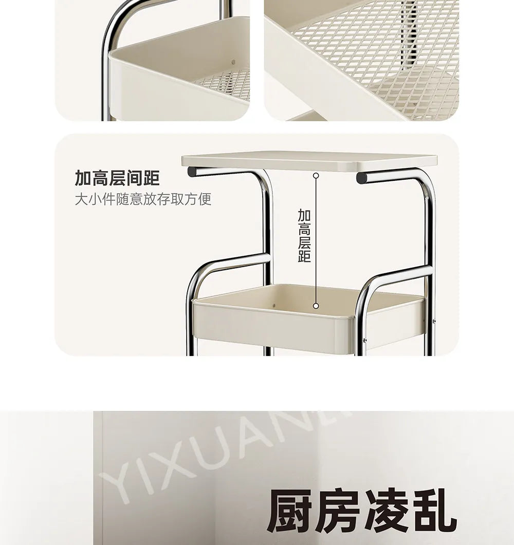 Kitchen Islands And Carts Trolley Rack Mobile Multi Functional Household Multi Layer Storage Organizer Cart Rack Shelf Furniture