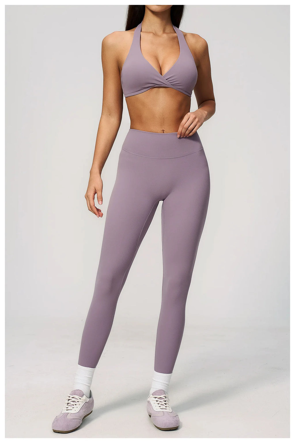 Women Tracksuits 2PCS Yoga Suit Gym Outfits Workout Clothing Deep V Workout Bra High Waist Butt Lift Pants Outdoors Sports Set