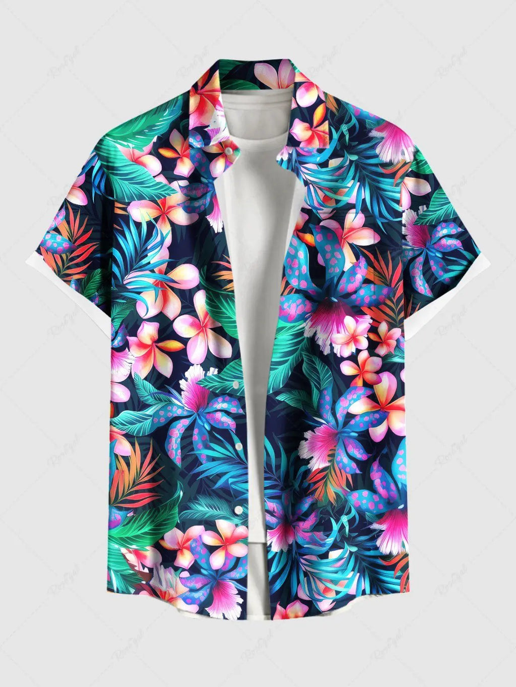 2025 Summer Holiday Men's Hawaiian Shirts 3D Printed Short Sleeved Button Down Lapel Shirt Oversized Casual Aloha Shirts Men