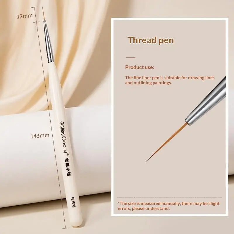 Nails Art Liner Brush Elongated Lines Drawing Painting Nail Design Pen UV Gel 3D Carving Brush Professional Manicure Salon Tool