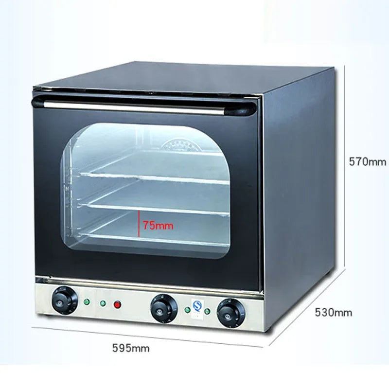 EB-4A full perspective hot air circulation electric oven Commercial spray Large baking box use for making bread cake pizza 220V