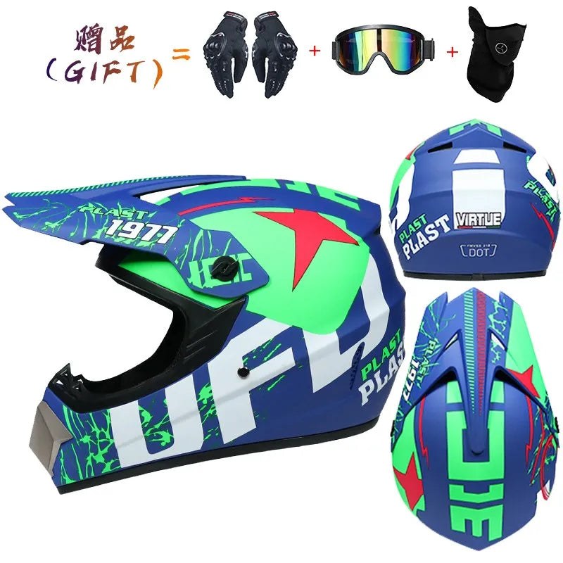 Send 3 pieces  motorcycle helmet children off-road helmet bike downhill AM DH cross helmet capacete motocross casco capacitance