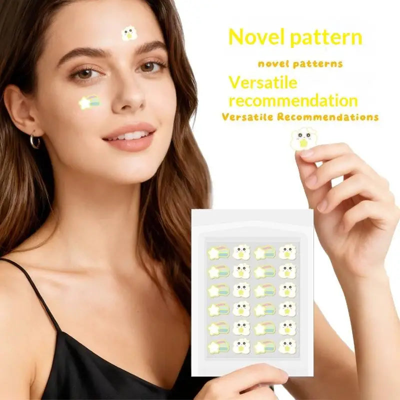 Hydrocolloid Acne Pimple Patches Ultra Thin 20Pcs Invisible Waterproof Day Night Care for Facial Acne Spot Treatment