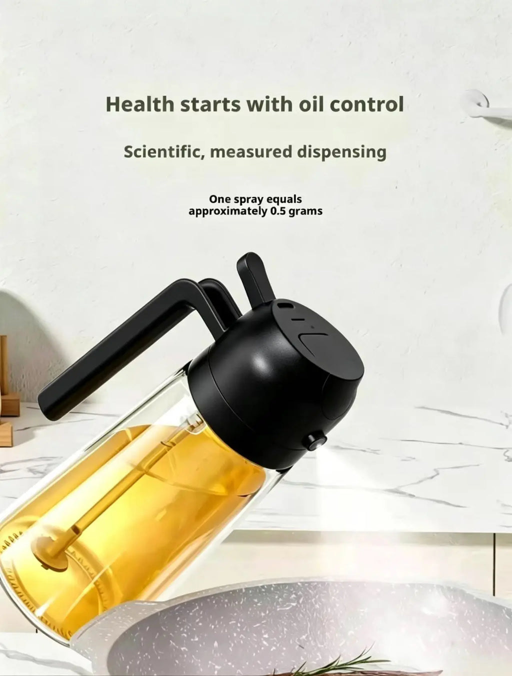 Commercial Grade Glass Oil Sprayer | Versatile Seasoning Bottle & Cooking Mist Dispenser for Baking & Home Catering