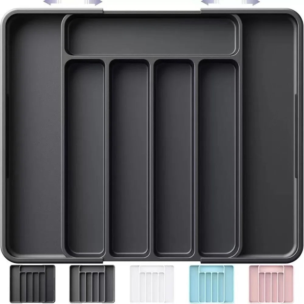 Adjustable Cutlery Drawer Organizer Expandable Save Space Kitchen Storage Solution Dividers Versatile Cutlery Tray Kitchen