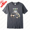 Ukraine Cat Army Uniform Zelensky Tshirt Cotton Men Woman Casual Tees Patriotic Ukrainian Gift Ukrainian Trident Streetwear Tops
