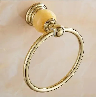 New brass and Jade Gold Bathroom Accessories Set,Paper Holder,Towel Bar,Soap basket,towel rack,towel ring, bathroom Hardware set