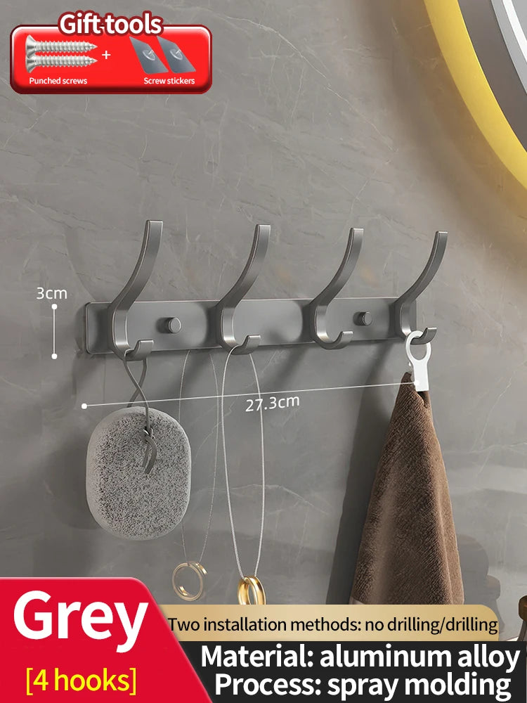 No Drill Door Behind Hook Storage Wall Hanging Clothes Hanger Coat Hook Punch-Free Hanger Bedroom Organizer Storage Kitchen Acce