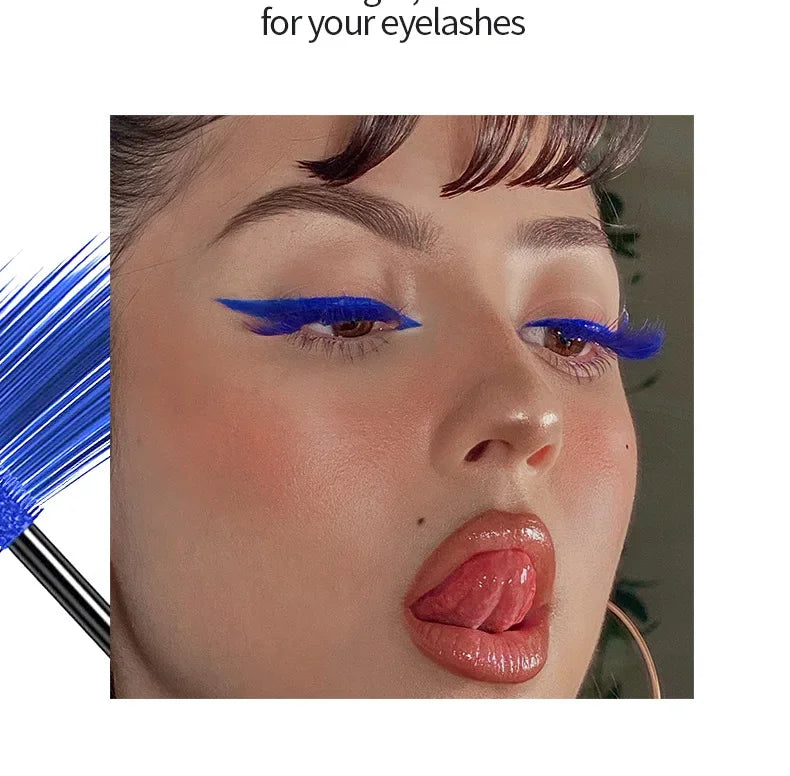 4D Colorful Mascara Waterproof Eyelash Extension Glitter Fast Dry Long-lasting Curling Purple Blue Pink Party Makeup Cosmetic