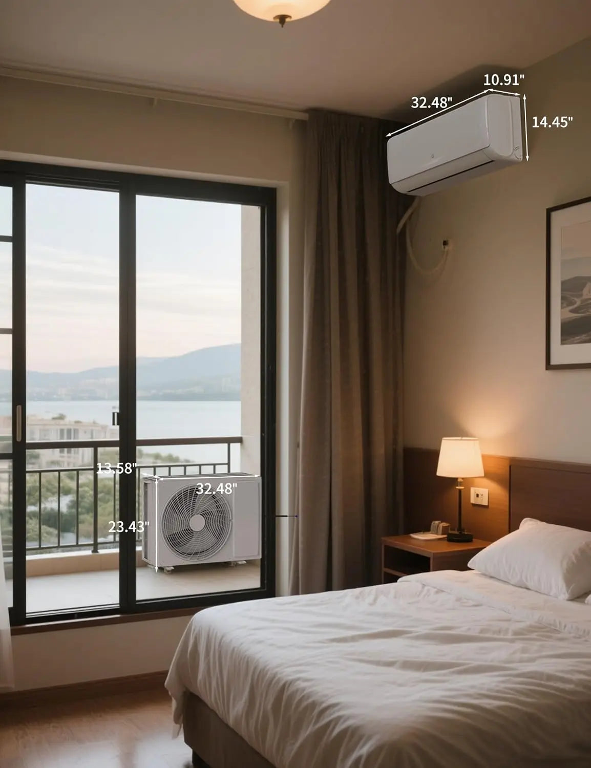 12000 BTU Mini Split Air Conditioner, 230V 22 SEER2, Ductless Mini Split AC/Heating System Cooler up to 750 Sq. Ft,, Customized