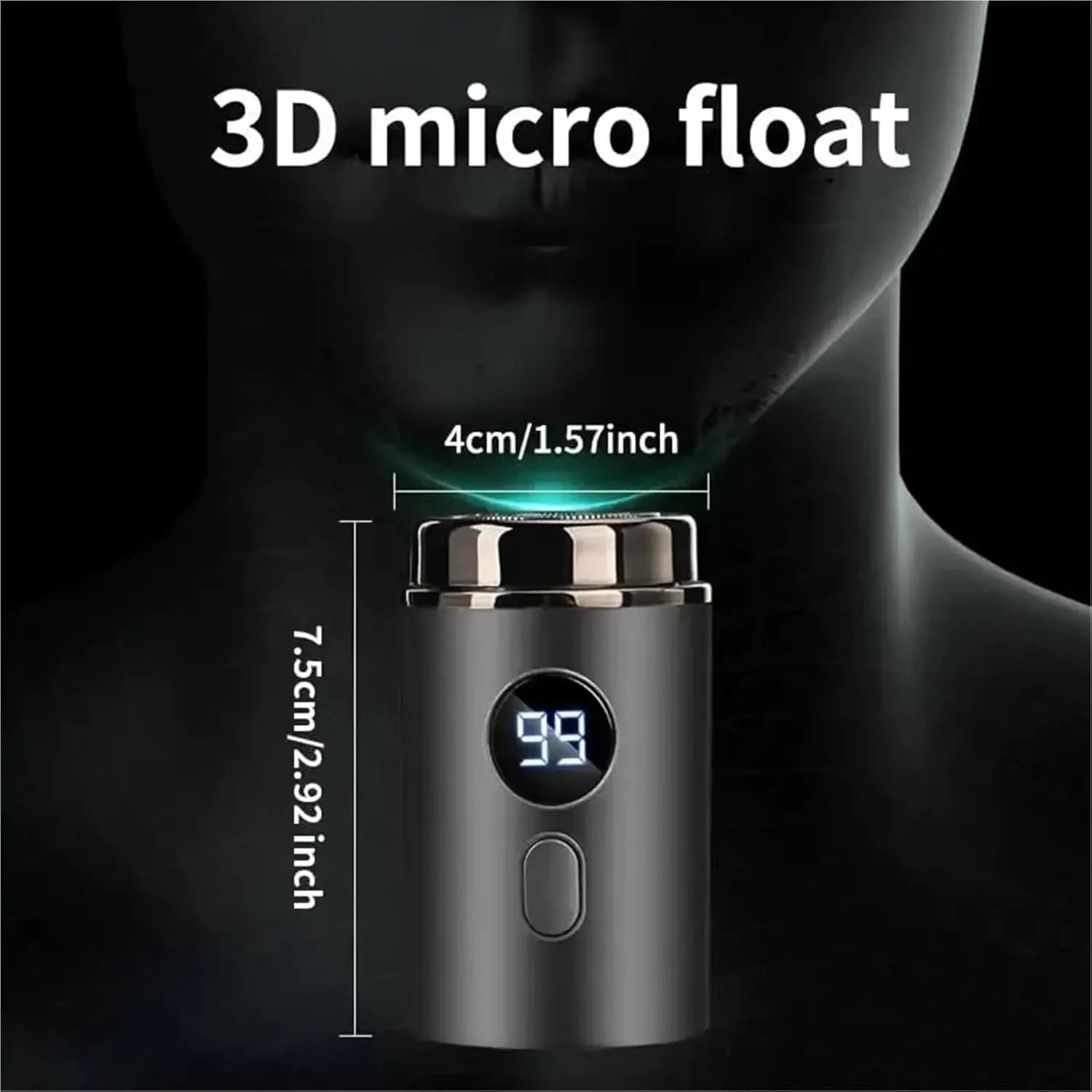Men Electric Mini Shaver Rechargeable Type-c Charging Car Portable Led Digital Display Wet & Dry Shaver Men Women Home Razor
