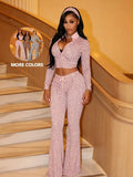 WOMEN'S NEW AUTUMN LEOPARD PRINT SEXY LONG PANTS SET, SPICY GIRL STYLE CASUAL TWO PIECE OUTFIT