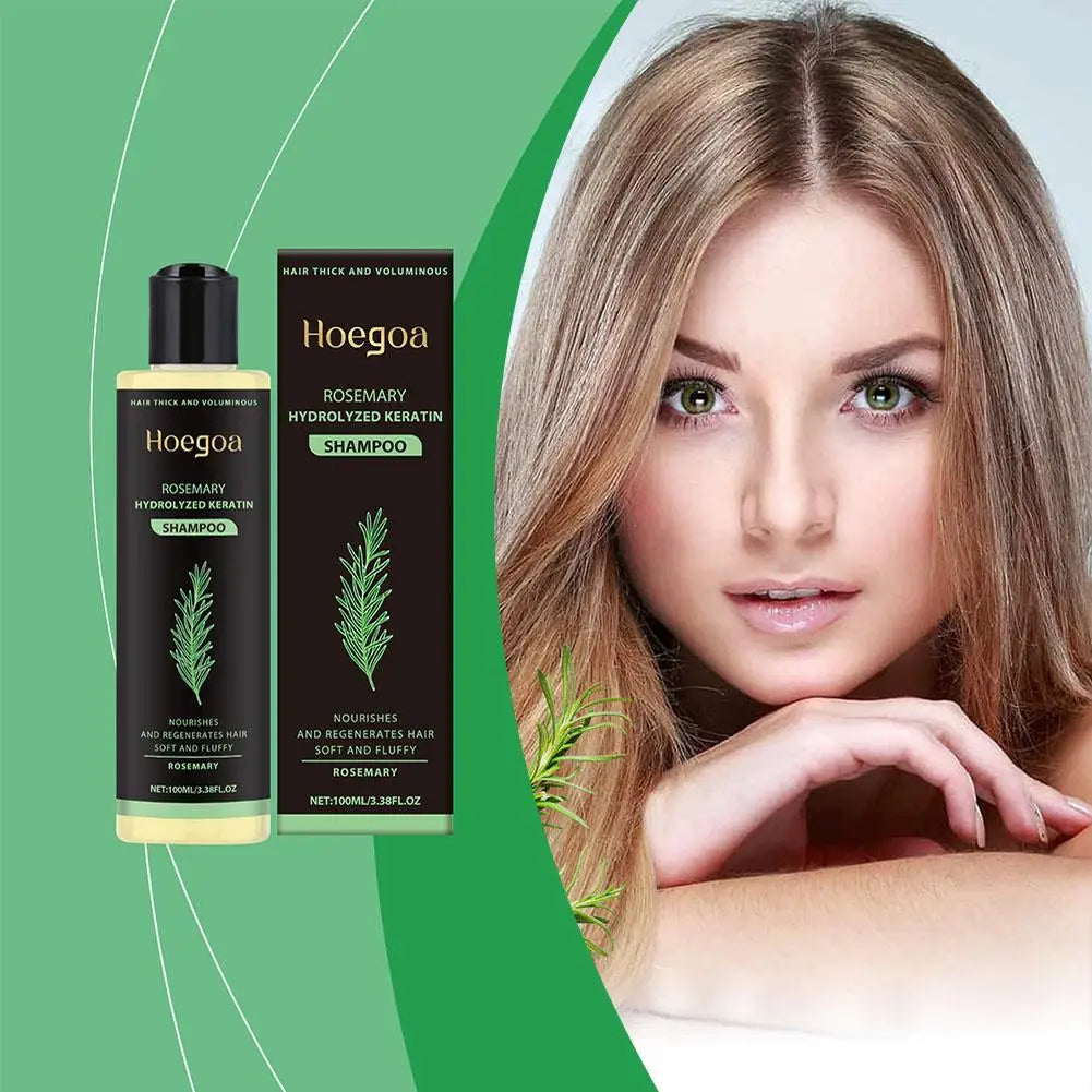 Hoegoa Rosemary Hair Shampoo Volumizing and Thickening Strengthening and Oil Control Nourishes and Repairs Hair Oil Adds Volume
