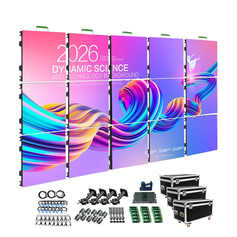Durable Outdoor P2.976 LED Display 4K Full Color 500x500 Rental LED Screen for Advertising Billboard