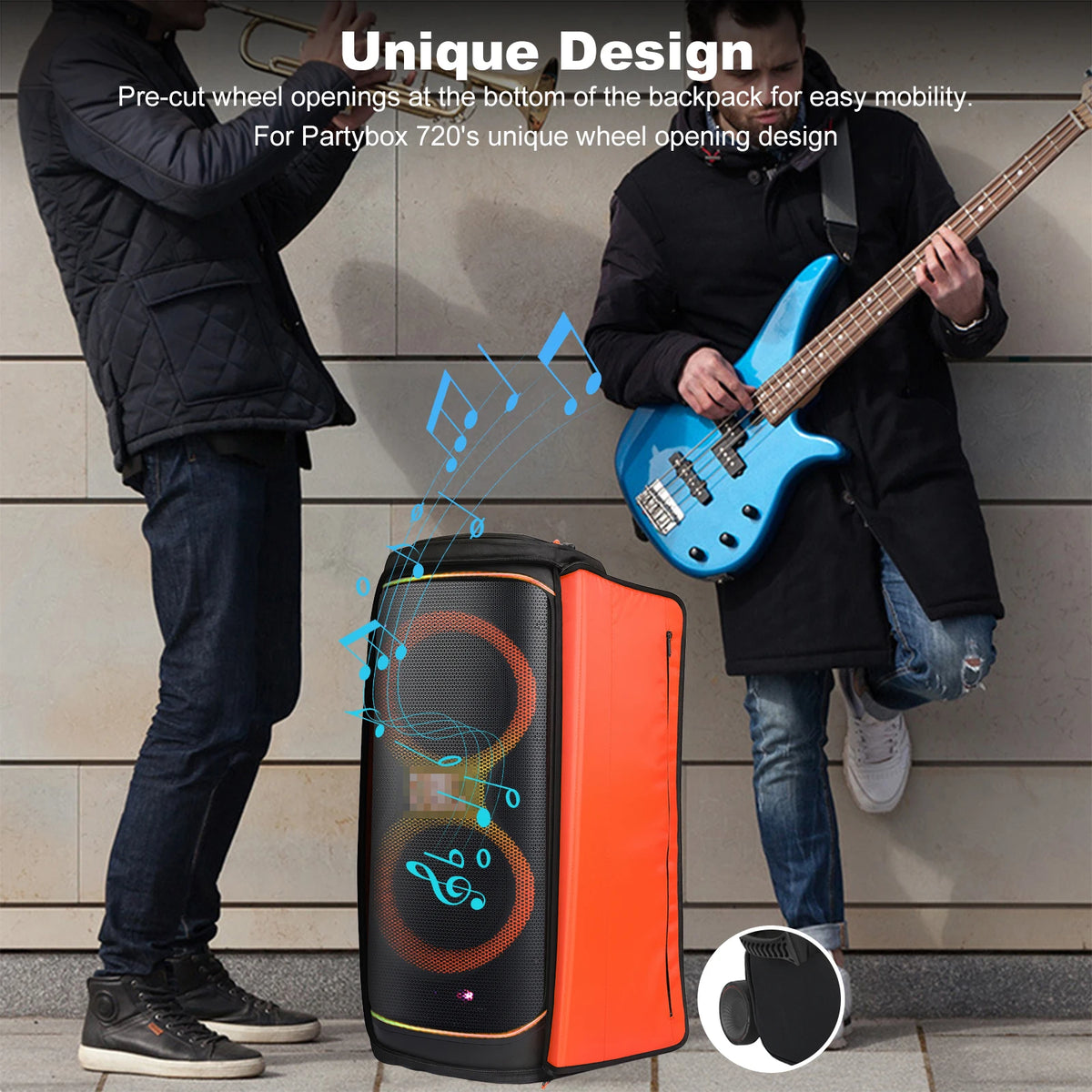 Portable Speaker for JBL PartyBox 720 Outdoor Waterproof Speaker Case Travel Protective Storage Bag Dust Cover Storage Bag