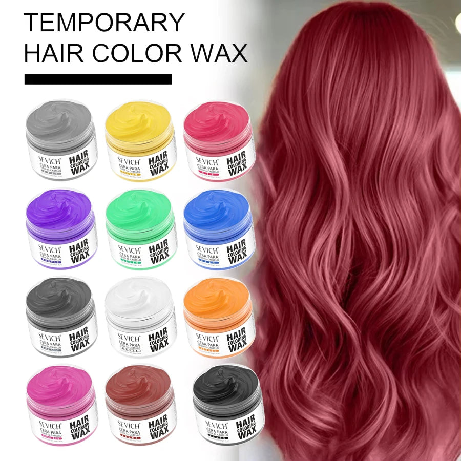 13 Colors Halloween Hair Colour Wax 50g/120g DIY Temporary Dye Hair Mud Wax Hair Colour Cream For Daily Party Cosplay Men&Women