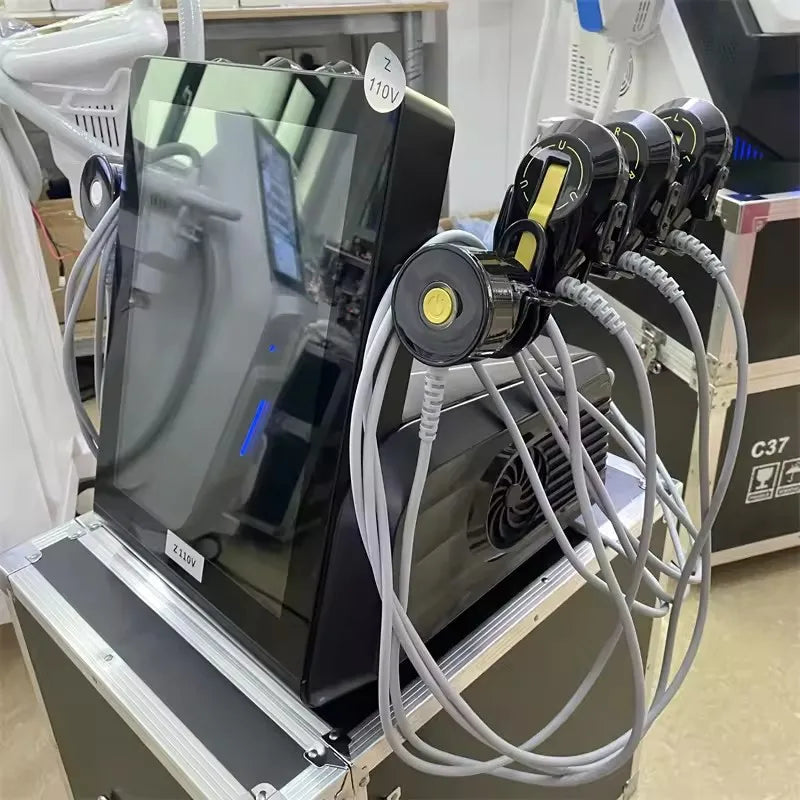 Ems RF Facial Electrostimulation Face Lifting Machine  6 Handles Sculpt Face Pads Massager Device Anti Aging Wrinkles Removal