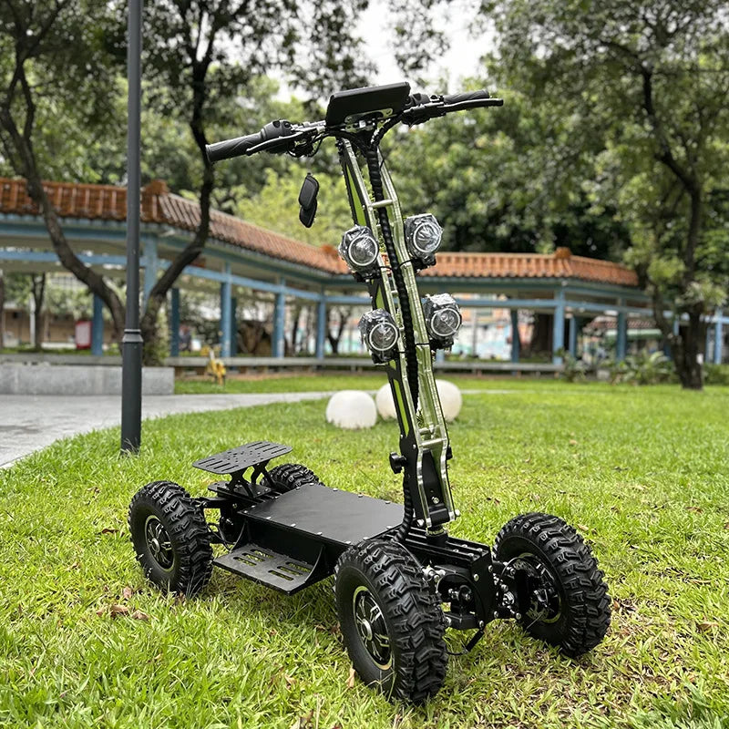 Unisex 4x4 40AH Tilt Electric Scooter All Terrain Off-Road Golf Cart Adult Four Wheel Belt Optional Rear Trailer