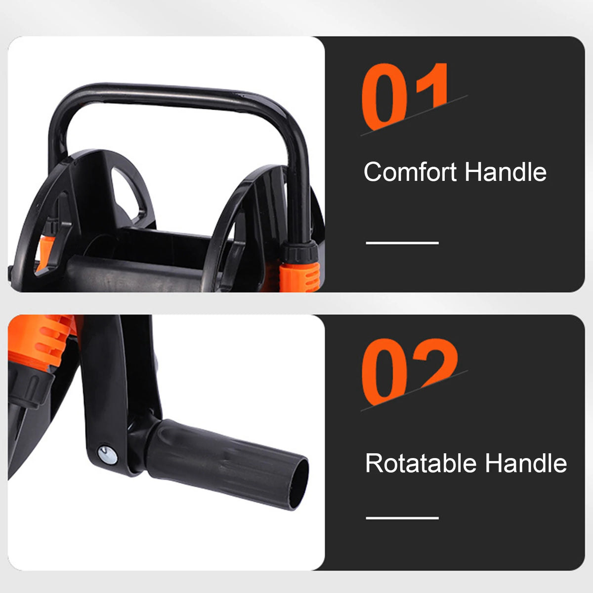 Water Pipe Storage Rack Wear Resist Single Arm Pipe Coiler Portable Hose Storage Reel for Home Garage Hose Storage