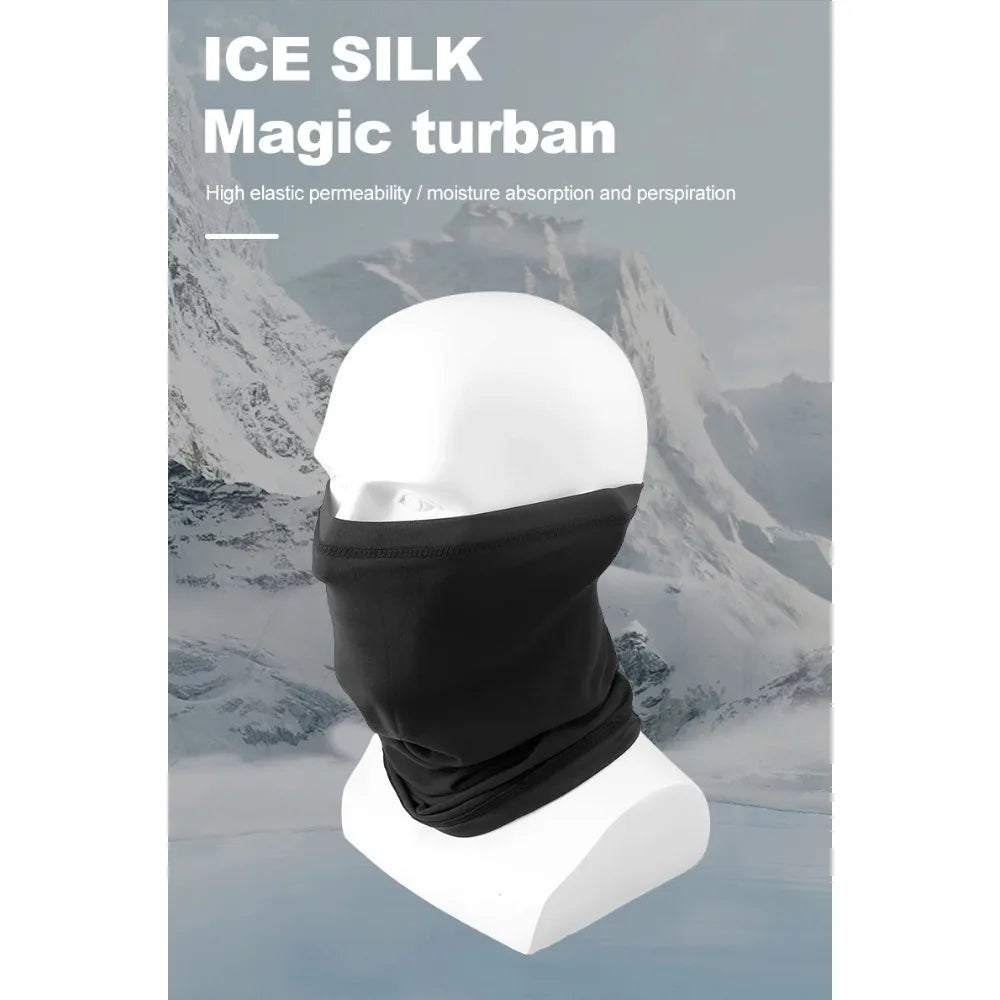 Cycling Half Face Cover Motorcycle Neck Warmer Riding Neck Gaiter Cooling Climbing Running Hiking Neck Wrap Ice Silk Dust