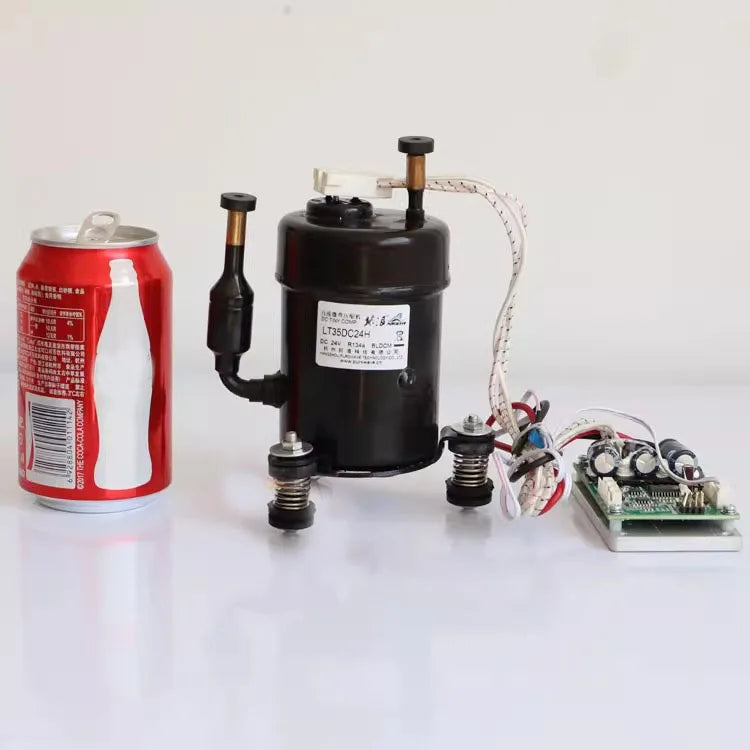 For Portable Refrigerator Mini Air Conditioner Compressor 1PC New ST19DC 12V 24V 48V 400W Capacity R134a