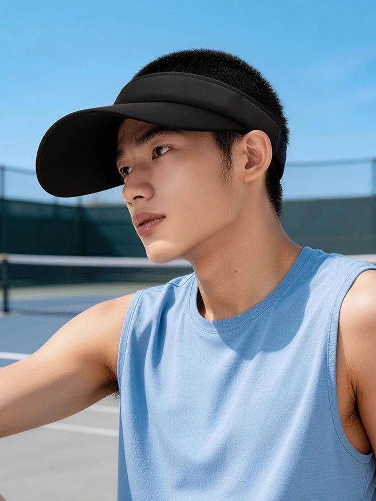Running cap for men and women, outdoor sports in summer, large brim sunshade, sunscreen, duckbill cap