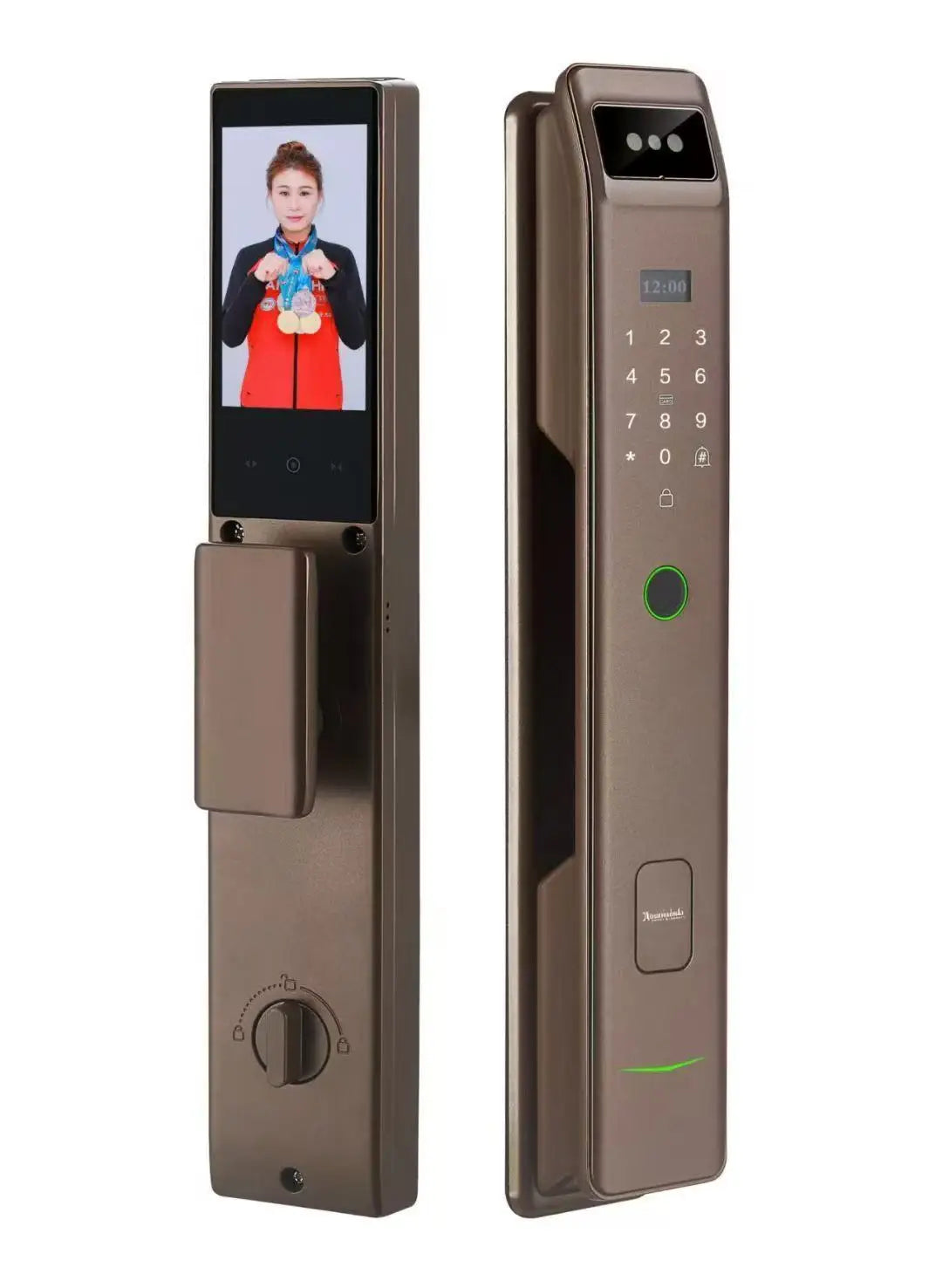 Tuya WiFi High Quality Aluminum Smart Lock Fingerprint Face Recognition Full-Automatic Door Lock With Memory Card For Steel Door