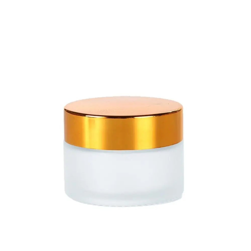 5-50g Frosted Glass Cream Jar Silver/Gold/Black/White Liquid Foundations Face Cream Bottles Eye Shadow Lip Balm Makeup Jar