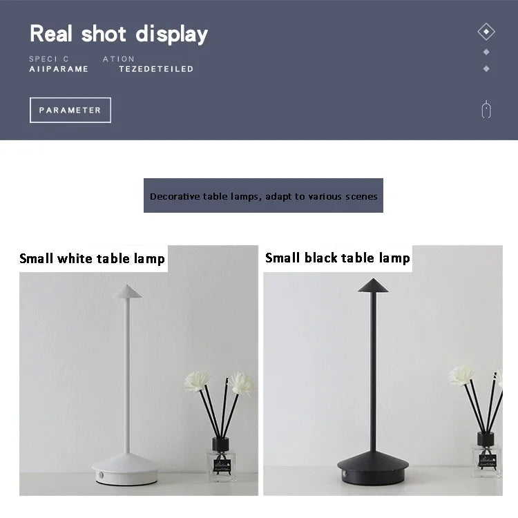 Creative Dining Touch Led Hotel Bar Coffee Pina pro Table Lamp Rechargeable Table Lamp Lampada Da Tavolo Decorative Desk Lamp