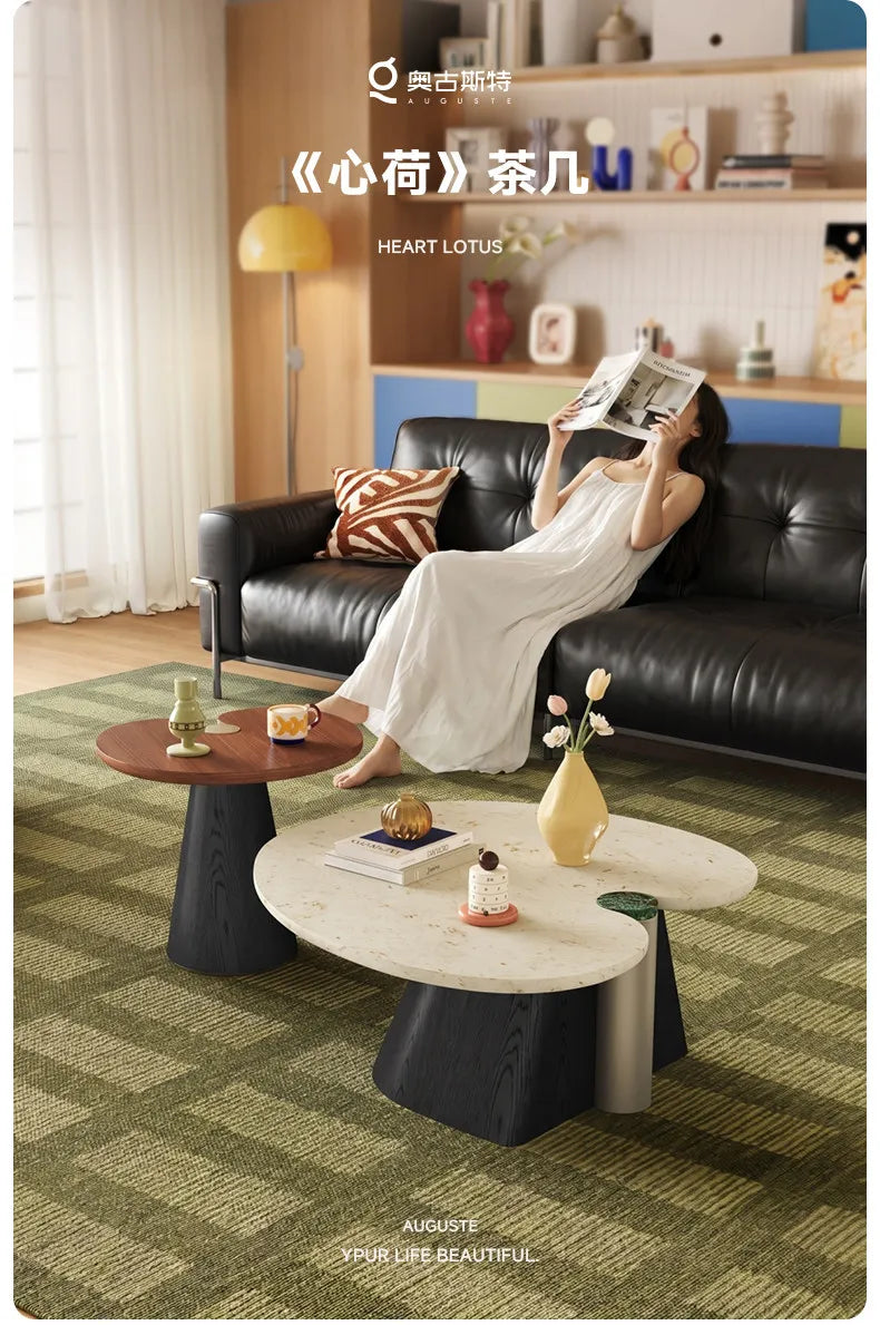 Modern Side Table Small Basses Hotel Irregular Coffee Table Garden Apartment Mesa De Centro Sala Japandi Style Furniture