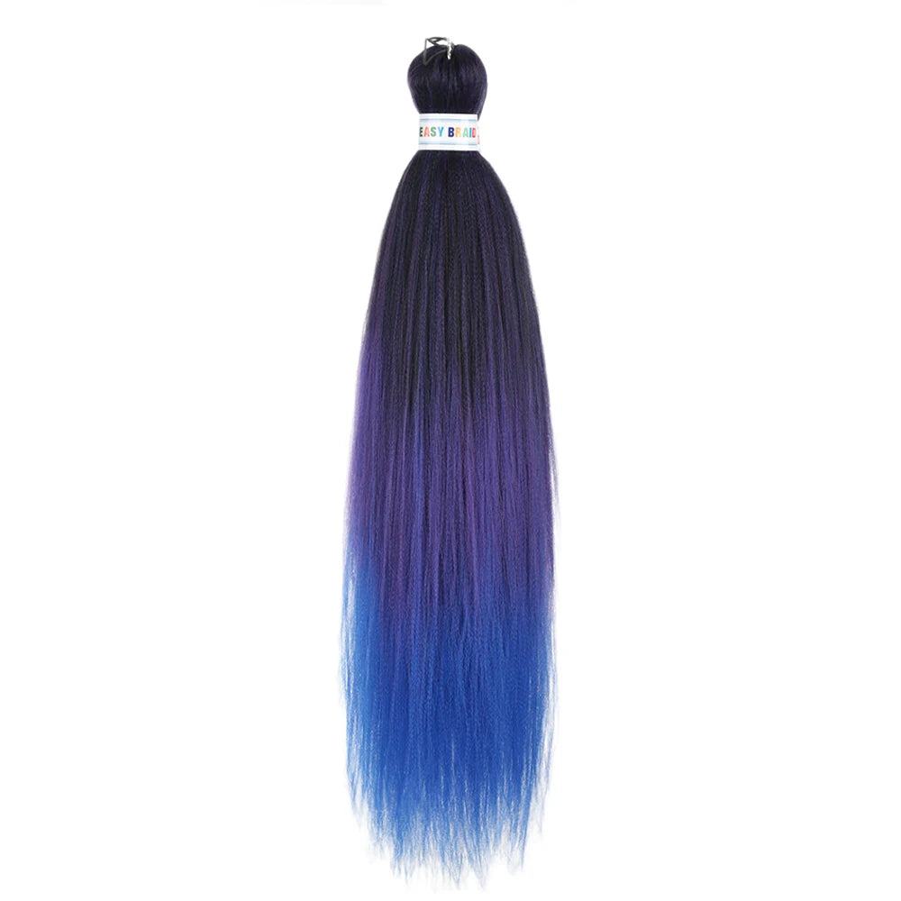 Ombre Kanekalon Braiding Hair Extensions Pre Stretched 26 Inch Synthetic Hair for Afro Jumbo Box Braids Natural Looking