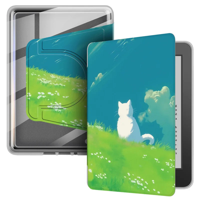 For Kindle 11th Generation Case 2024 RS23CV 360° Rotatable Magnetic Detachable Acrylic Case For Kindle 11th Gen C2V2L3 6" Funda
