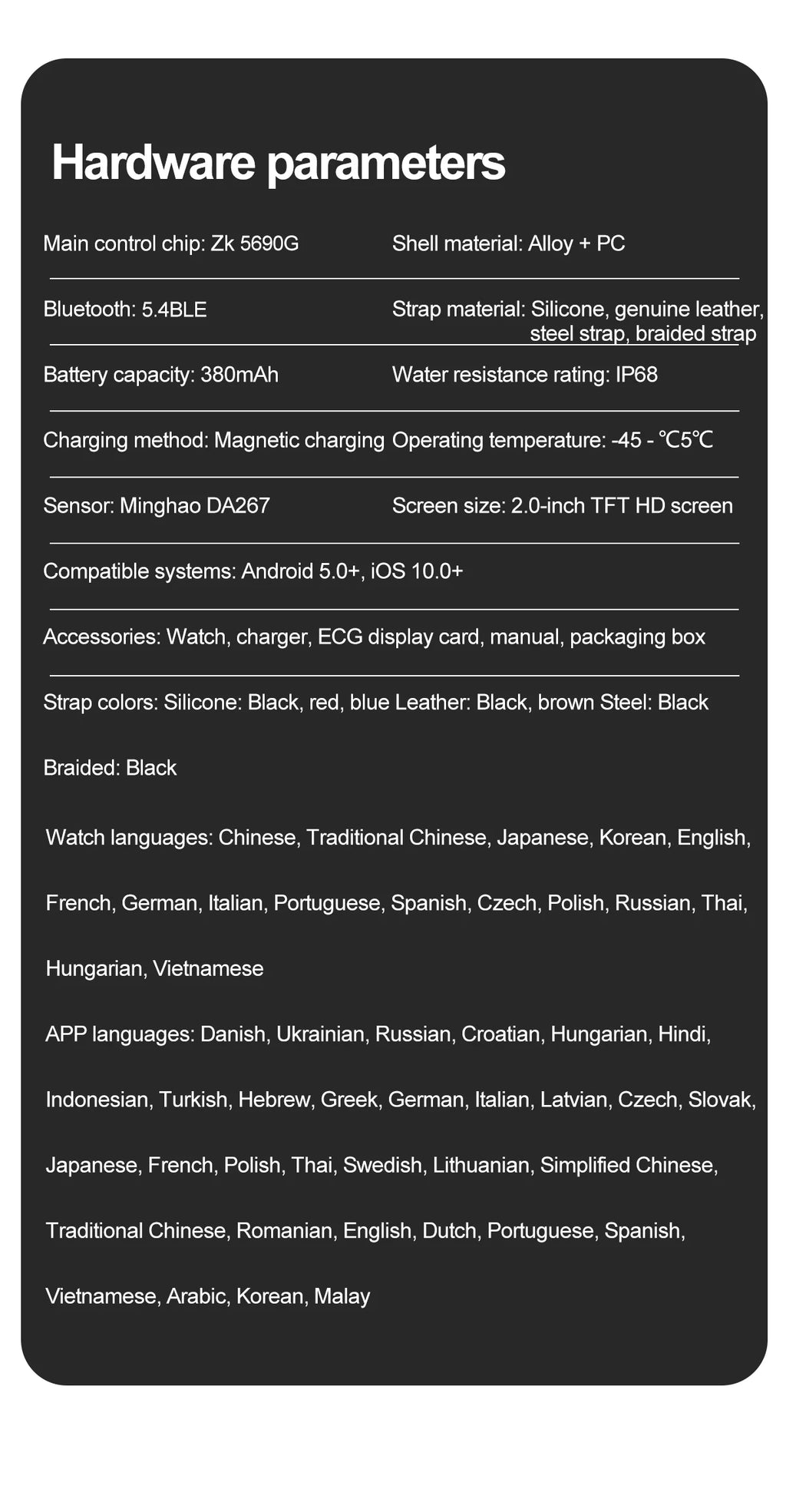 2026 New AI-Diagnosis Care Smartwatch Accurate ECG Uric Acid Lipids Blood Pressure Body Fat IP68 Waterproof Fitness Smartwatch